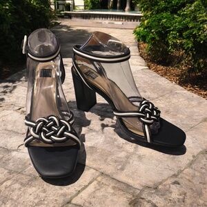 WHBM Nova Mixed Knot High Heeled Sandals size 10